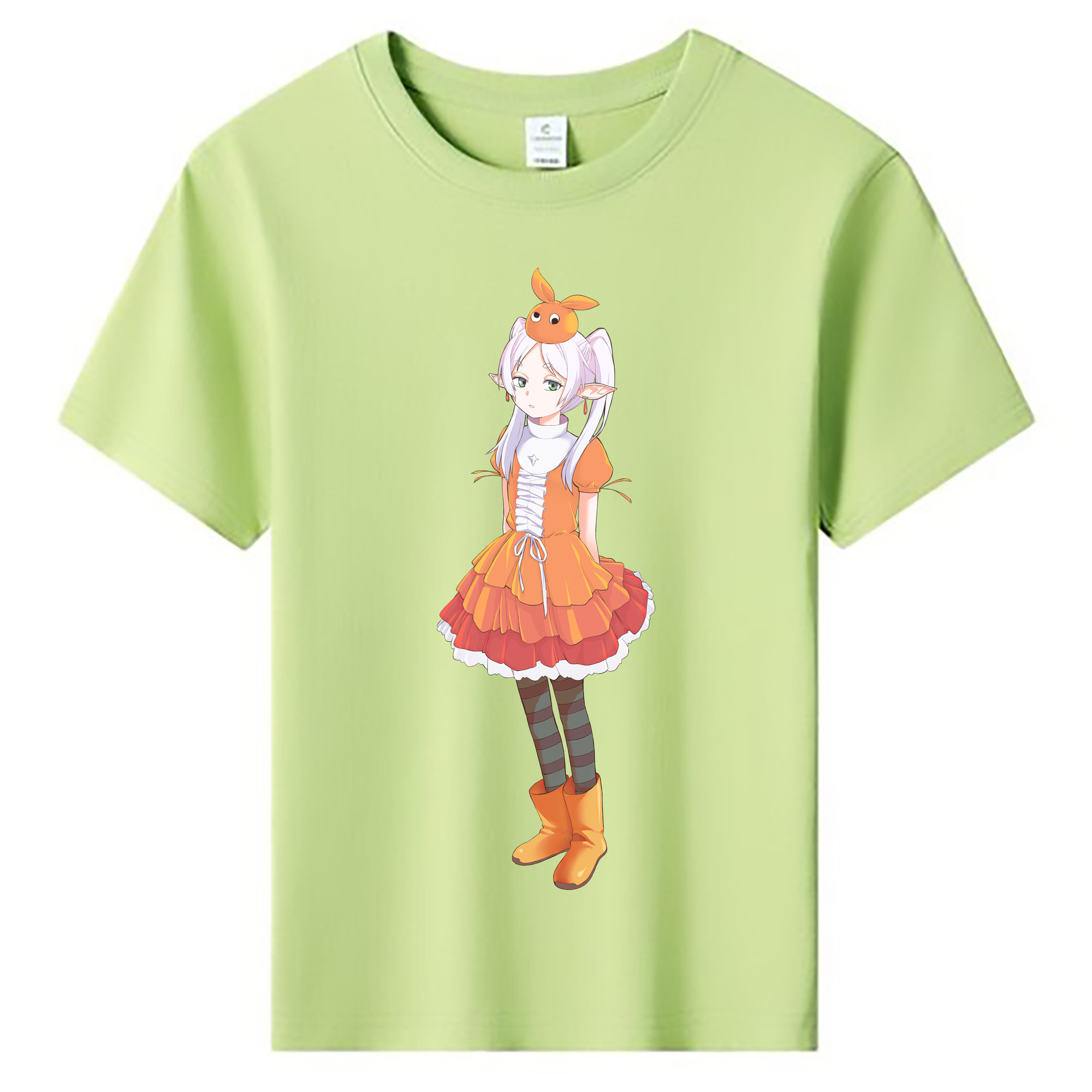 （画像用） 葬送のフリーレン Frieren 綿100％キッズTシャツ（フロントプリント）